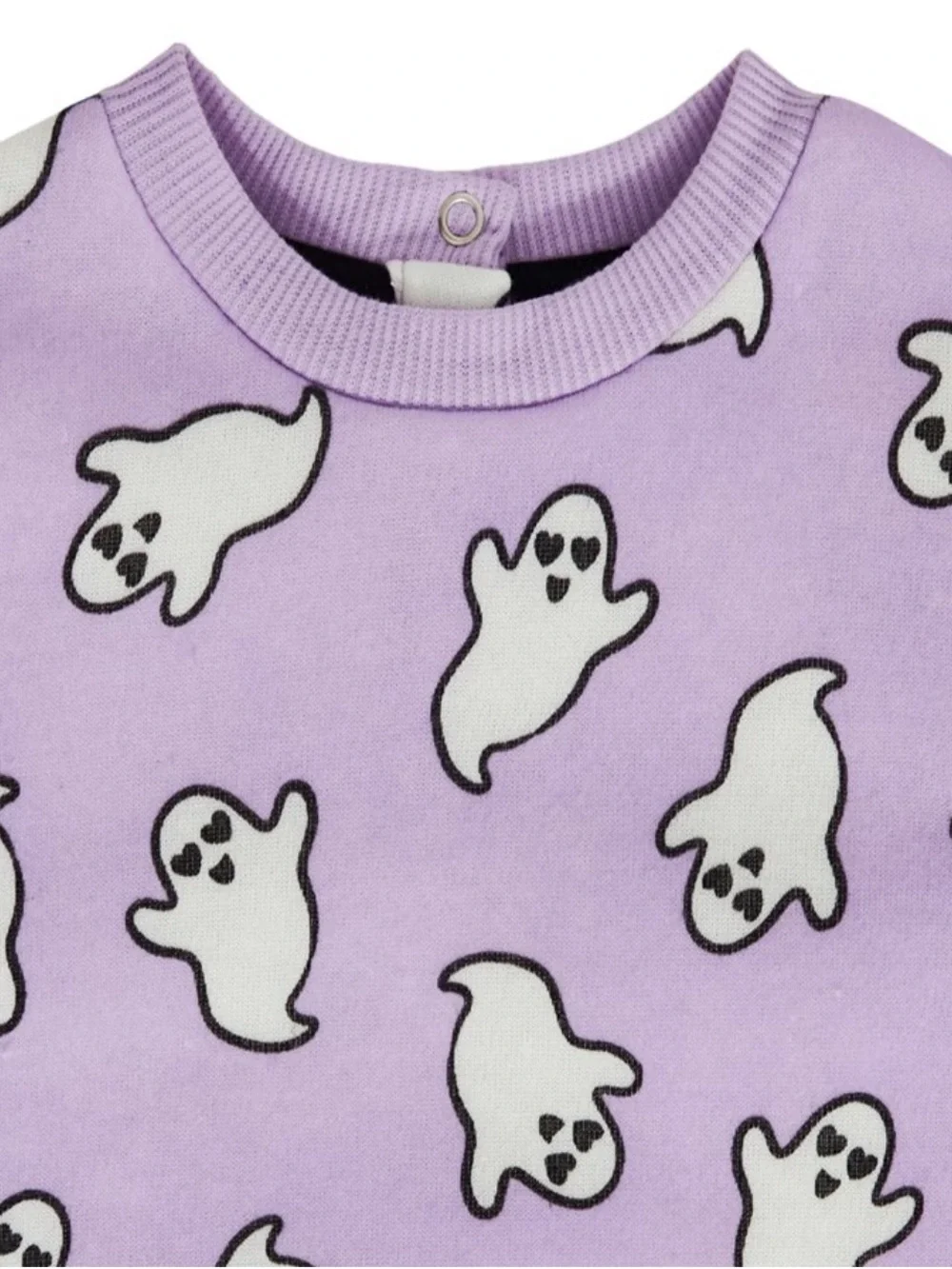 Baby Girl Ghost/Halloween Print Sweat Set, Lavender, 6-9 Months